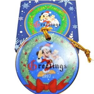 Disney Mickey Mouse Santa Ornament 1997 Limited Edition